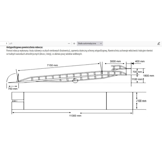 Mobilna Rampa Załadunkowa 10T GRUBBER Rampa podjazdowa do TIRA RN02